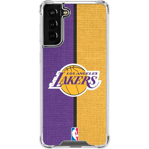 NBA Los Angeles Lakers Canvas Galaxy S21 FE Clear Case